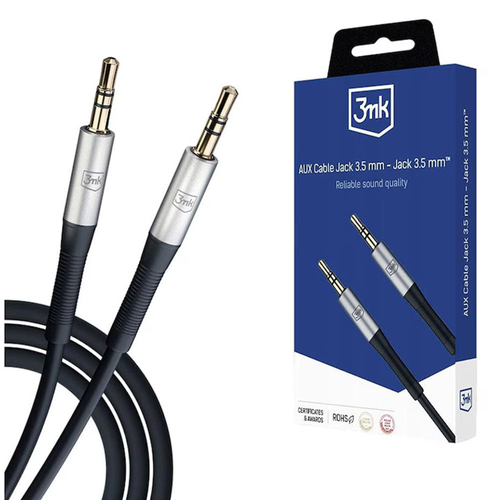 Audio kabel 3,5 mm - 3,5 mm 3MK, 1 m, černý