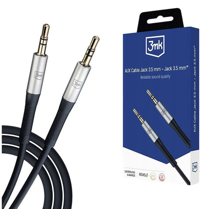 Audio kabel 3,5 mm - 3,5 mm 3MK, 1 m, černý