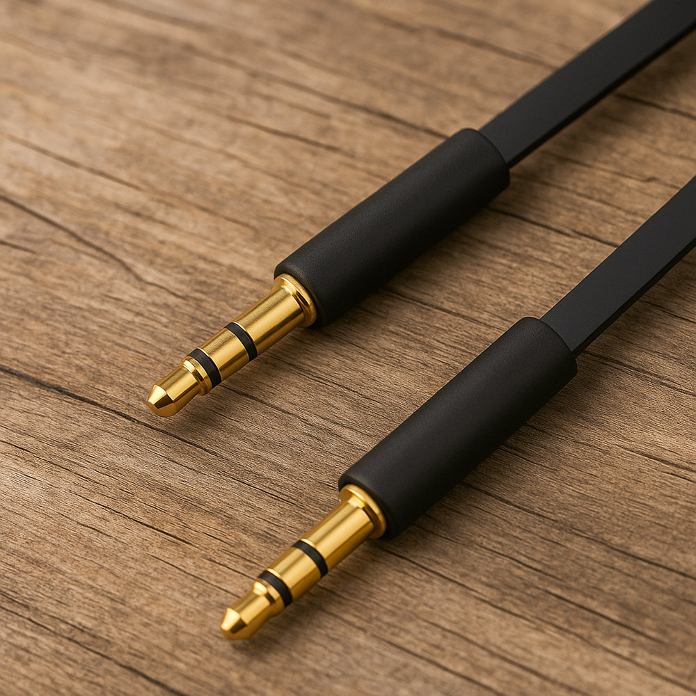 Audio Cable 3.5mm - 3.5mm Fixed, 1m, Black