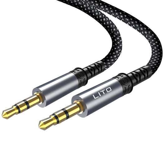 Audio kabel 3.5mm - 3.5mm Lito LA01D, 1m, černý