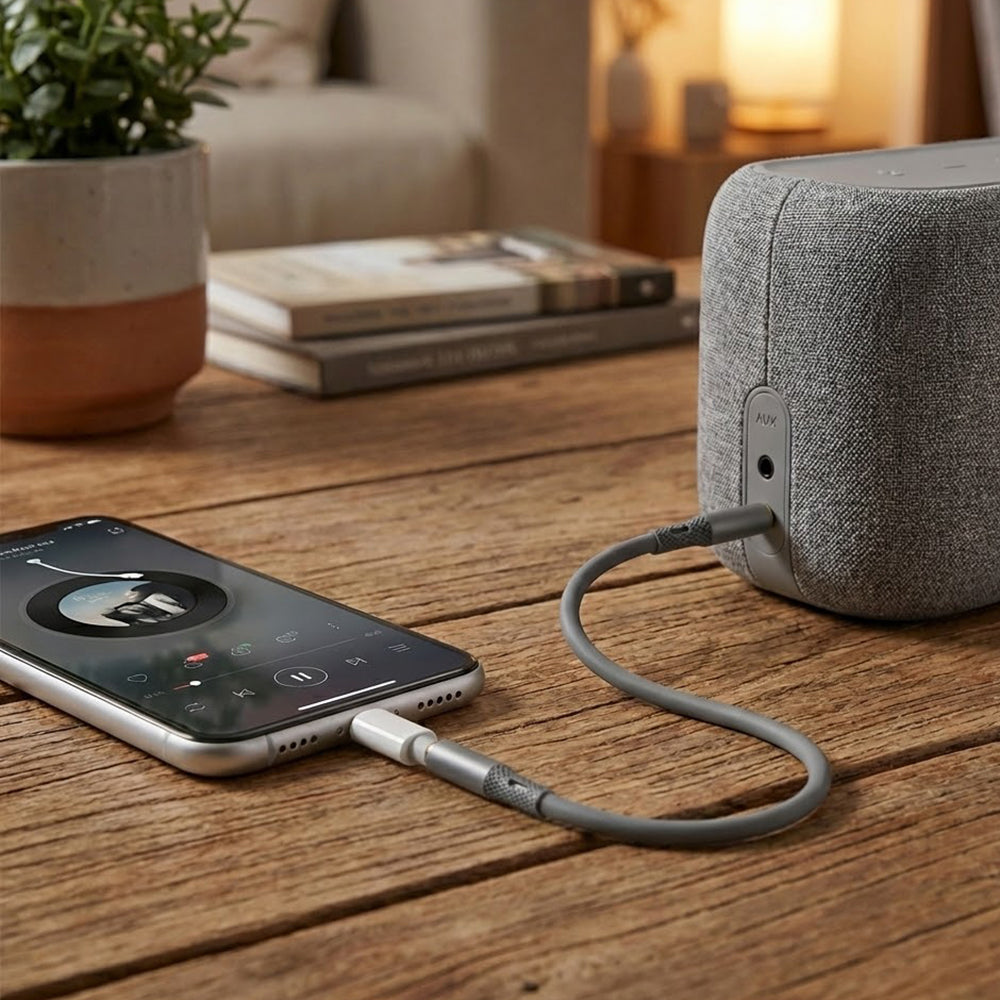 Audio Cable 3.5mm - 3.5mm Techsuit AC3 SoundFlex, 1m, Grey