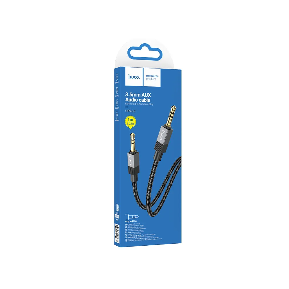 3.5mm - 3.5mm HOCO UPA32 Audio Cable, 1m, Black