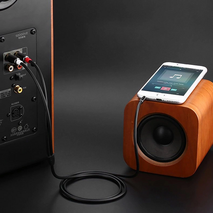 Audio kabel 3.5mm - 2 x RCA UGREEN AV116, 1m, černý