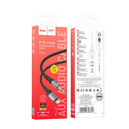 Audio kabel Lightning - 3.5mm HOCO UPA26, 1m, černý