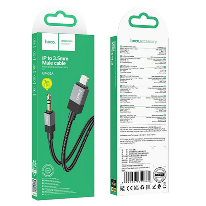 Audio kabel Lightning - 3.5mm HOCO UPA32A, 1m, Černý