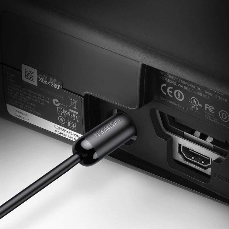 Optický audio kabel UGREEN AV122, Toslink / SPDIF, 1,5 m, černý