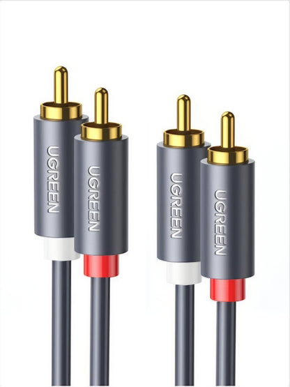 Audio kabel UGREEN AV104, 2 x RCA - 2 x RCA, 3m, černý