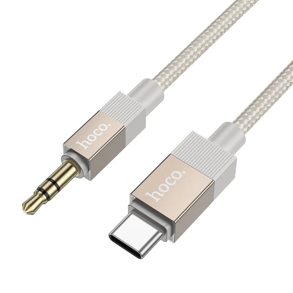 Audio kabel USB-C - 3.5mm HOCO UPA32B, 1m, Zlatý