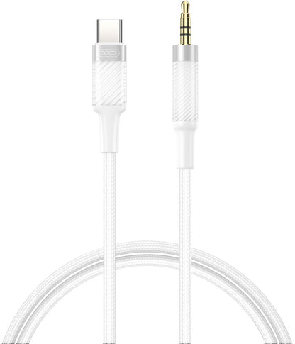Audio kabel USB-C - 3.5mm XO Design NB-R279B, 1m, Bílý