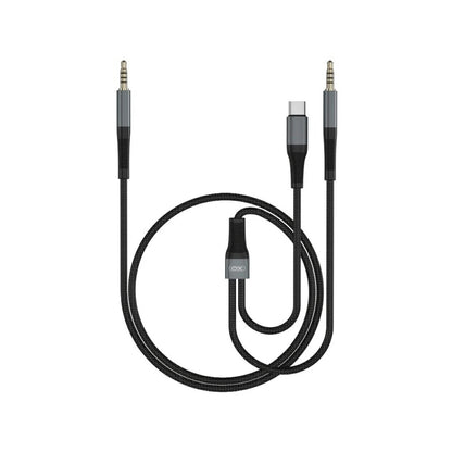 Audio kabel USB-C / 3.5mm - 3.5mm XO Design NB178B, 1m, Černý
