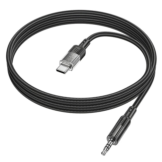 Audio kabel USB-C - 3.5mm HOCO UPA27, 1.2m, Černý