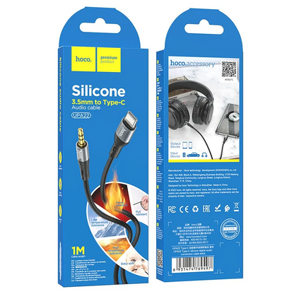 Audio kabel USB-C - 3.5mm HOCO UPA22, 1m, černý
