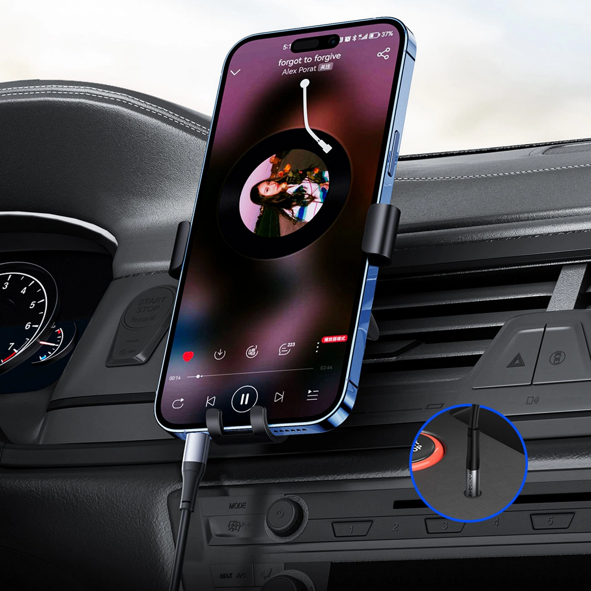Audio adaptér USB-C – 3,5 mm Orico AXC-02, černý