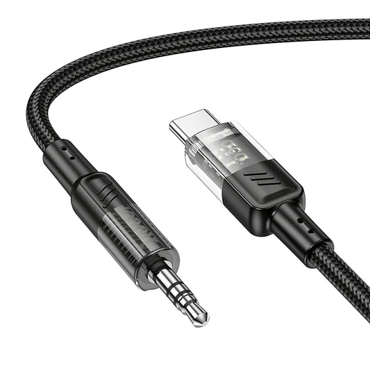 Audio kabel USB-C - 3.5mm HOCO UPA27, 1.2m, Černý