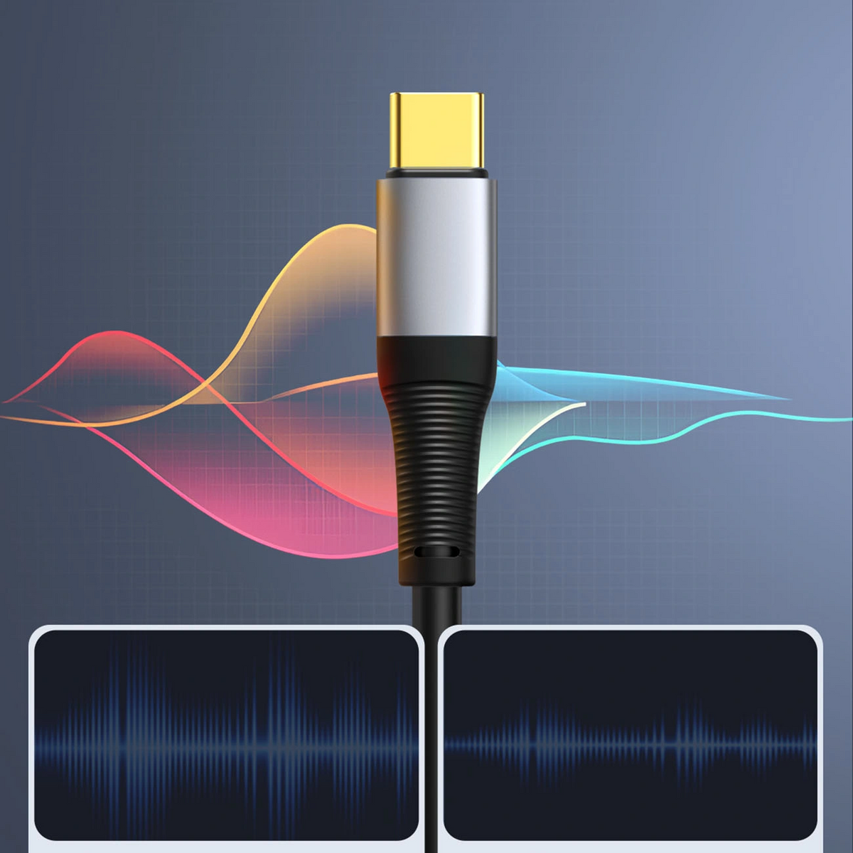 Audio adaptér USB-C – 3,5 mm Orico AXC-02, černý