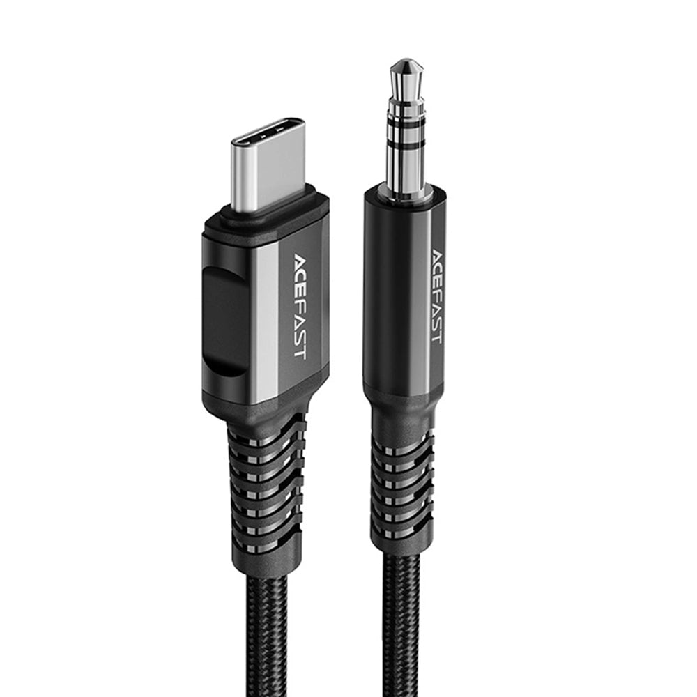 Audio kabel USB-C - 3.5mm Acefast C1-08, 1.2m, černý