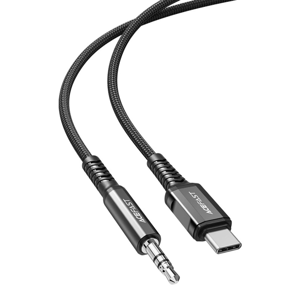 Audio kabel USB-C - 3.5mm Acefast C1-08, 1.2m, černý