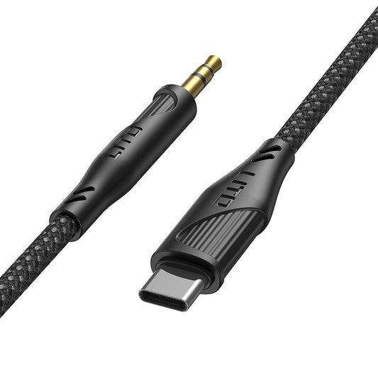 Audio kabel USB-C - 3.5mm Lito LA02, 1m, Černý