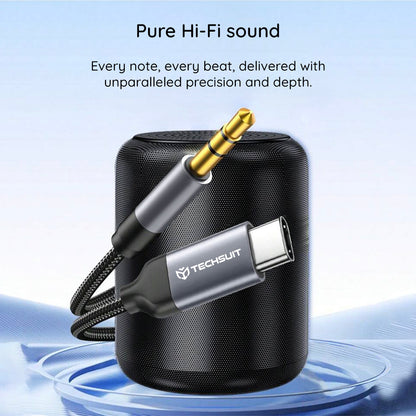 Audio kabel USB-C - 3.5mm Techsuit AC11 FuseXound, 0.5m, šedý