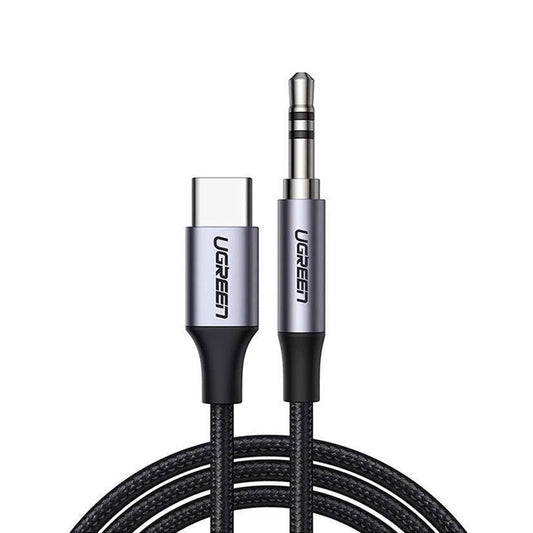 Audio kabel USB-C - 3,5 mm UGREEN CM450 (20192), 1 m, šedý
