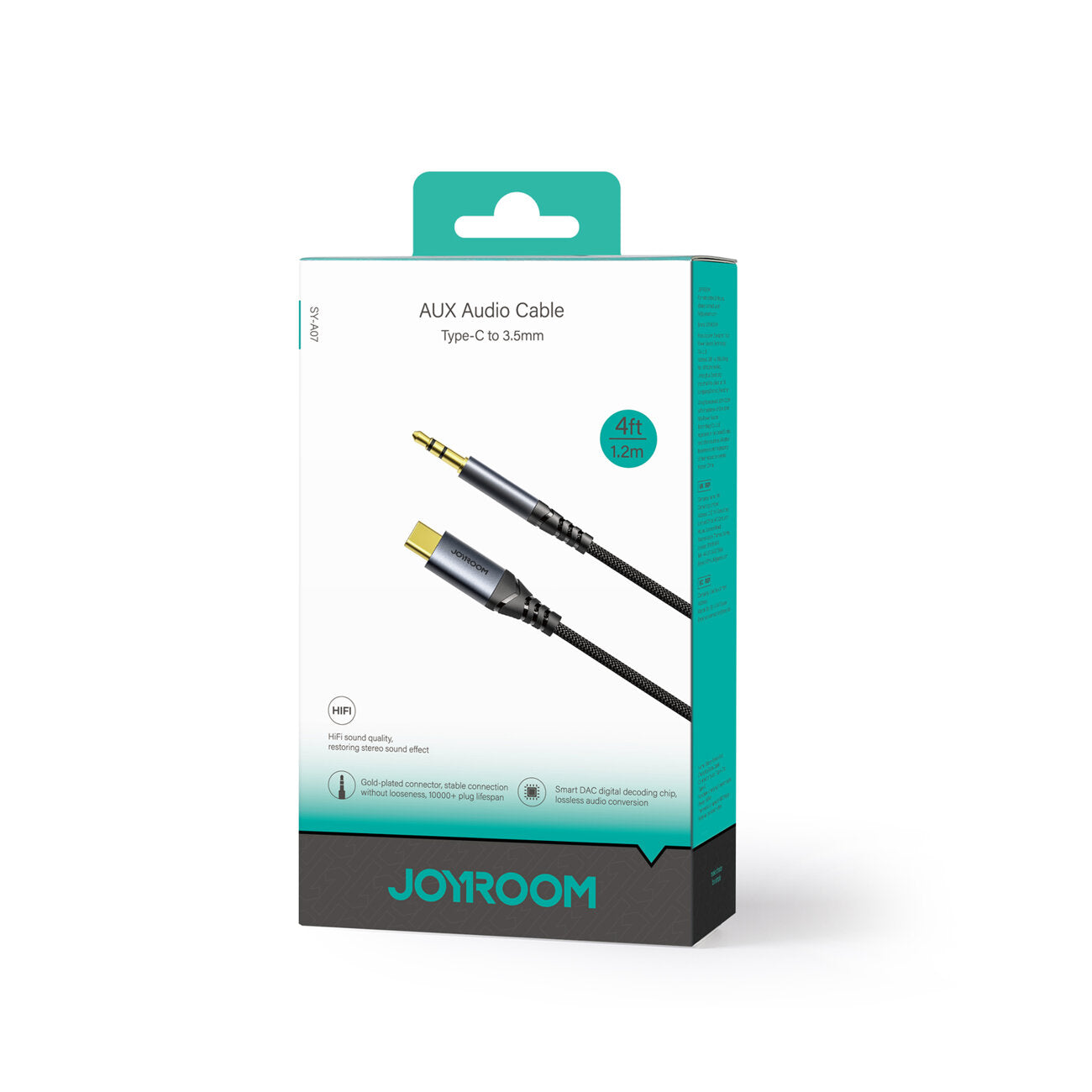 Audio kabel USB-C - 3.5mm Joyroom SY-A07, 1.2m, černý