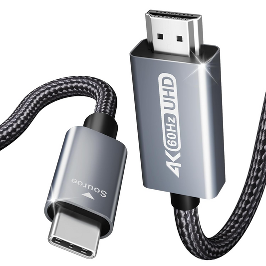 Audio a video kabel USB-C - HDMI Benfei, 0,9 m, šedý