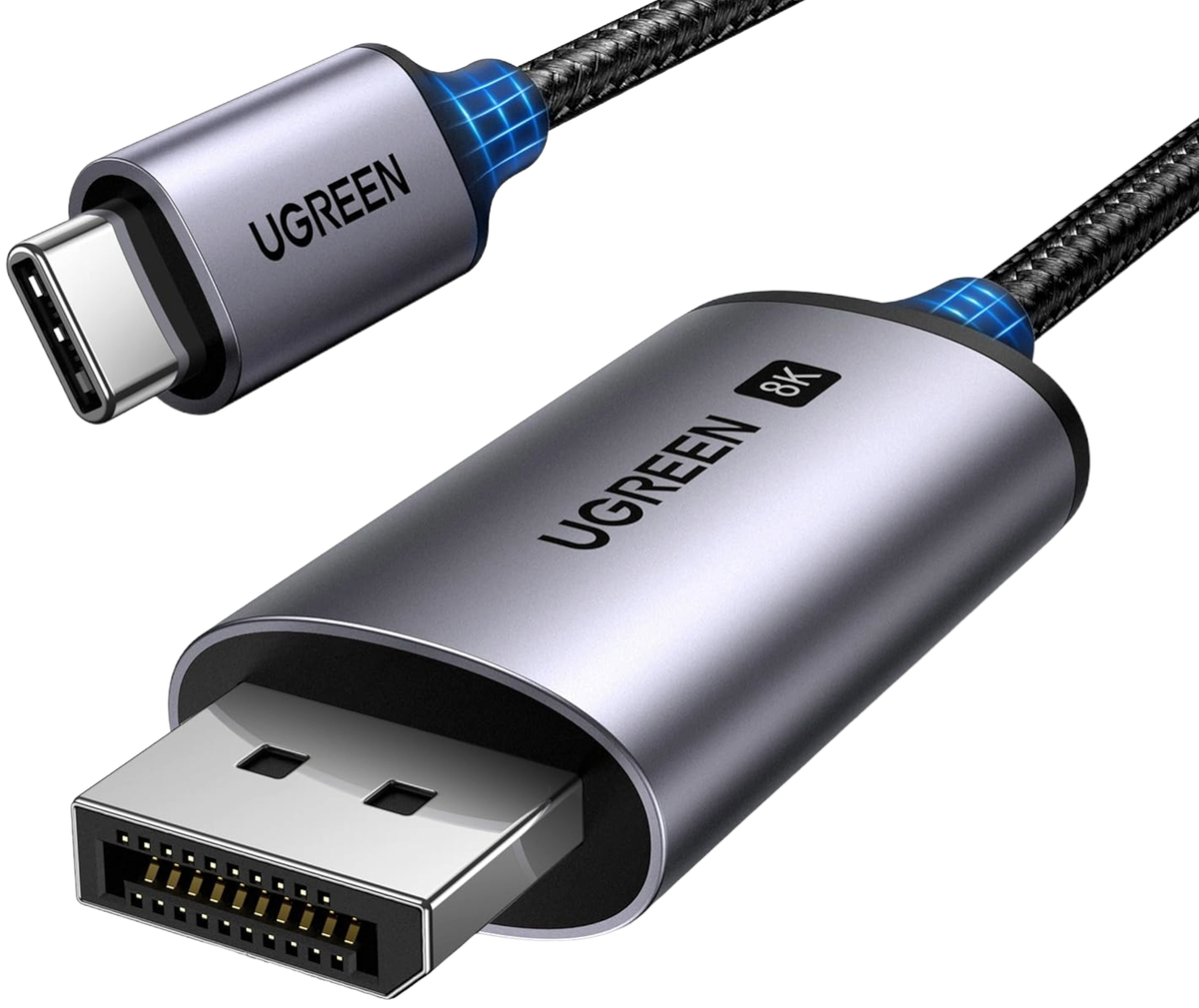 Audio a video kabel USB-C - DisplayPort UGREEN CM556 (25157), 1m, šedý