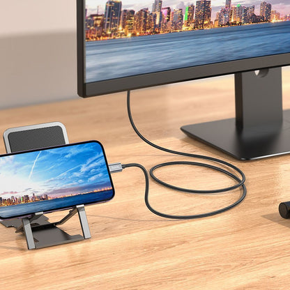 Audio a video kabel Lightning - HDMI HOCO UA27, 2m, šedý