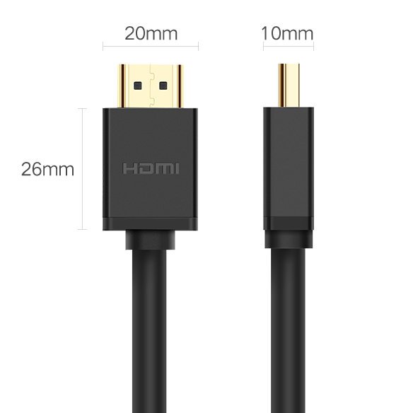 Video kabel UGREEN HD104, HDMI - HDMI, 4K, 1m, Černý