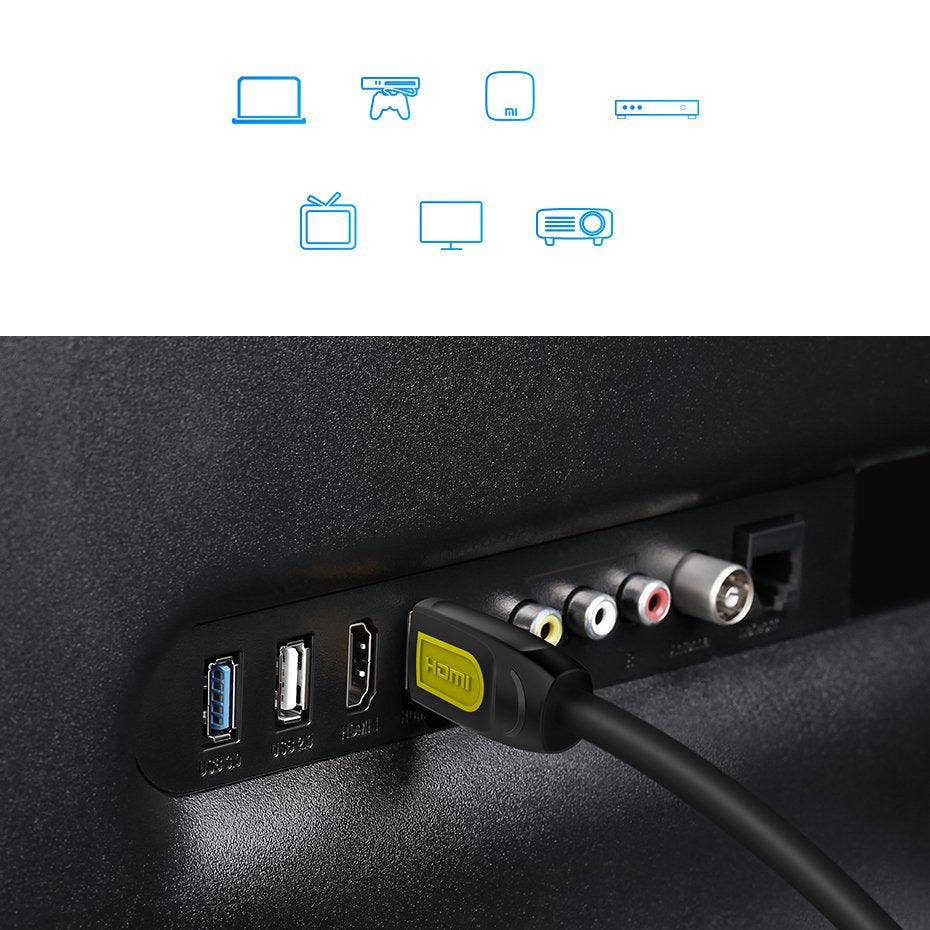 Video kabel UGREEN HD101, HDMI - HDMI, 4K, 1m, černý