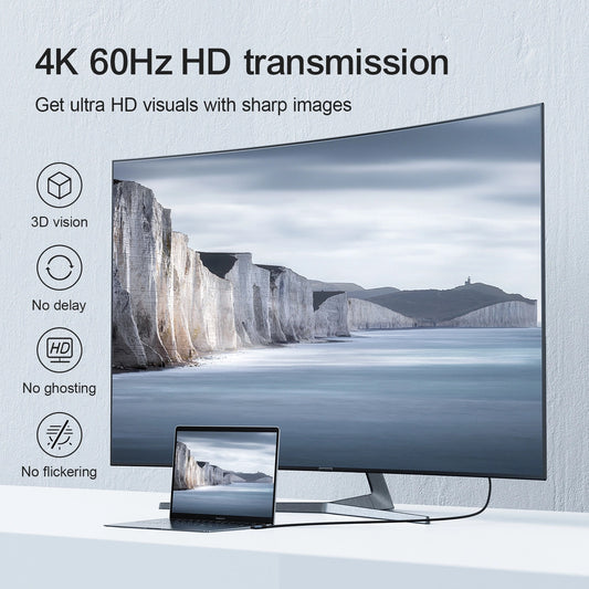 Audio a video kabel USB-C - HDMI Joyroom SY-20C1 Angled, 2m, šedý