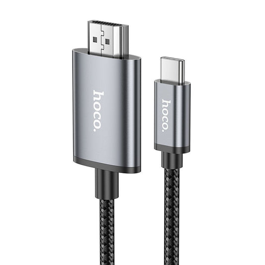 Audio a video kabel USB-C - HDMI HOCO UA27, 2m, šedý