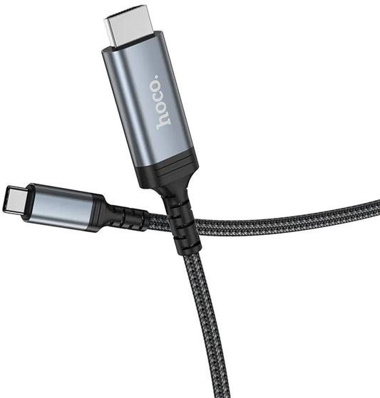 Audio a video kabel USB-C - HDMI HOCO UA43, 1.8m, šedý