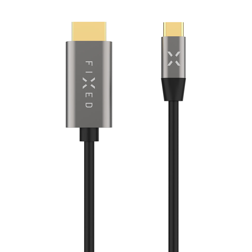 Audio a video kabel USB-C - HDMI Fixed, 2m, šedý