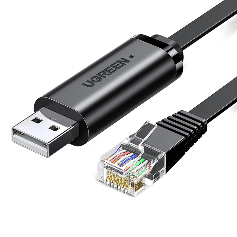 USB konzolový kabel UGREEN CM204, RJ45, 3m, černý