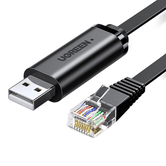 USB konzolový kabel UGREEN CM204, RJ45, 3m, černý