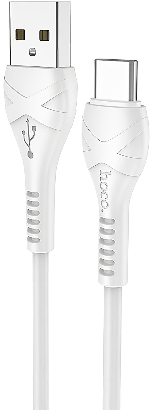Datový a nabíjecí kabel USB-A - USB-C HOCO X37, 18W, 1m, Bílý