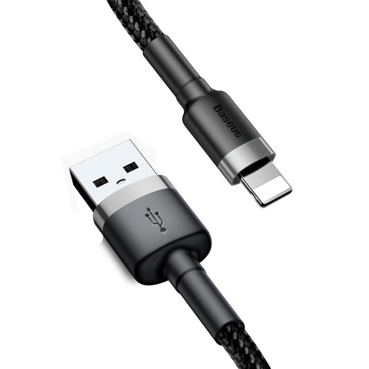 Datový a nabíjecí kabel USB-A - Lightning Baseus Cafule, 18W, 3m, šedý CALKLF-RG1