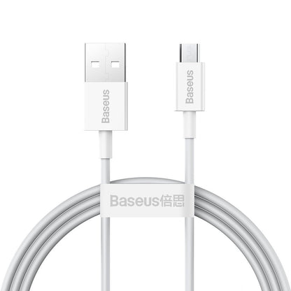 Kabel pro data a nabíjení USB-A - microUSB Baseus Superior Series, 18W, 2m, Bílý CAMYS-A02