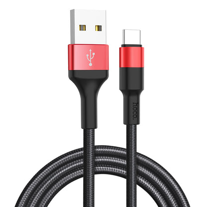 Datový a nabíjecí kabel USB-A - USB-C HOCO X26 Xpress, 18W, 1m, Černá Červená