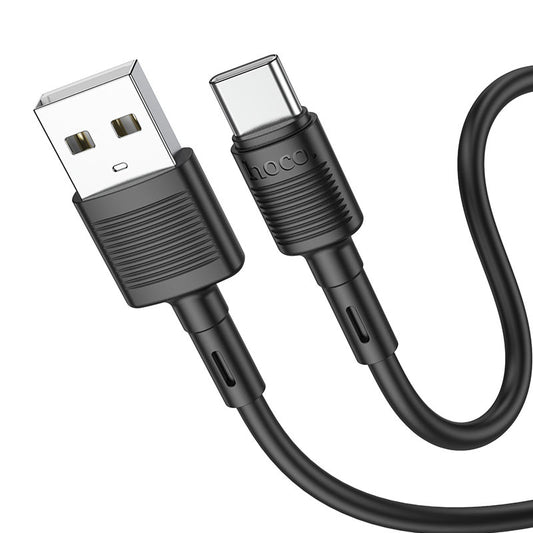 Datový a nabíjecí kabel USB-A - USB-C HOCO X83 Victory, 20W, 1m, Černý