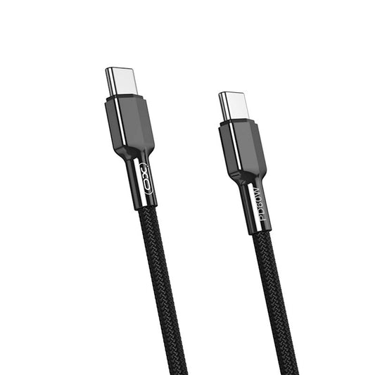 Kabel pro data a nabíjení USB-C - USB-C XO Design NB183B, 60W, 1m, černý