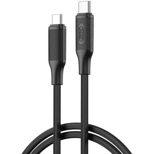 Datový a nabíjecí kabel USB-C - USB-C XO Design NB-Q265B, 60W, 1m, Černý