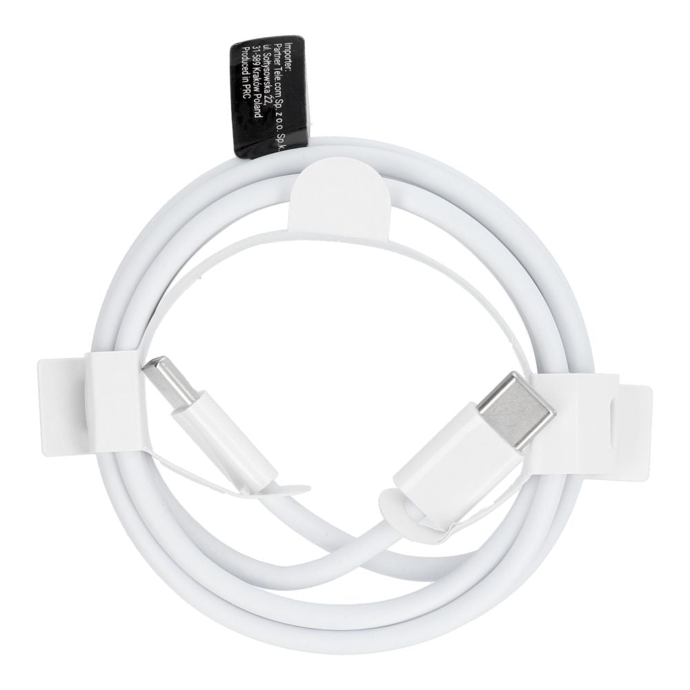 Datový a nabíjecí kabel USB-C - USB-C OEM HD26, 30W, 1m, bílý
