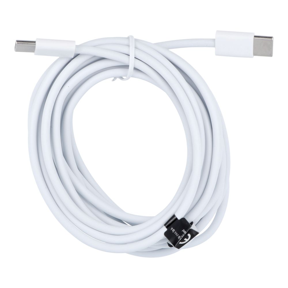 Datový a nabíjecí kabel USB-C - USB-C OEM HD26, 30W, 3m, bílý