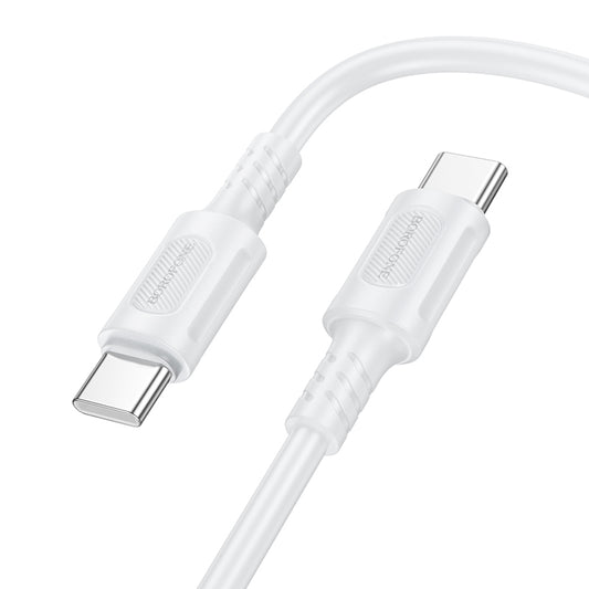 Datový a nabíjecí kabel USB-C - USB-C Borofone BX111 Feliz, 60W, 1m, bílý 