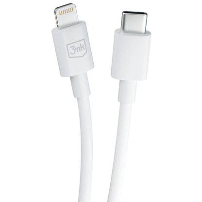 Datový a nabíjecí kabel USB-C - Lightning 3MK Hyper, 20W, 1,2m, bílý