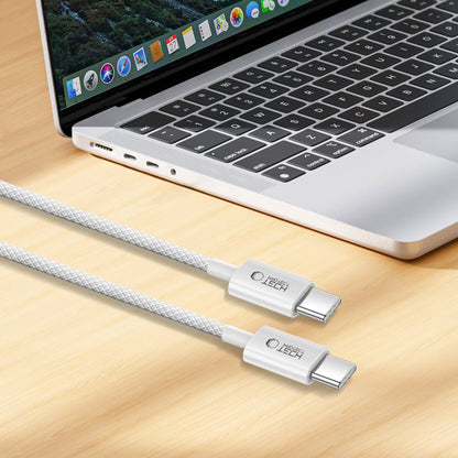 Kabel pro data a nabíjení USB-C - USB-C Tech-Protect Ultraboost Lite, 60W, 1m, Stříbrný
