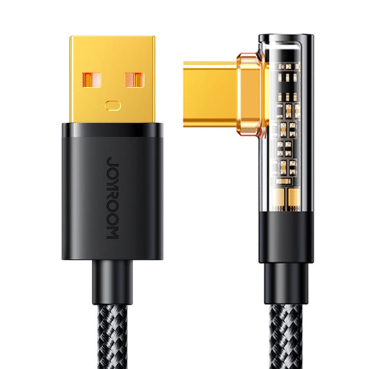 Datový a nabíjecí kabel USB-A - USB-C Joyroom S-UC027A6 Angled, 60W, 1.2m, černý