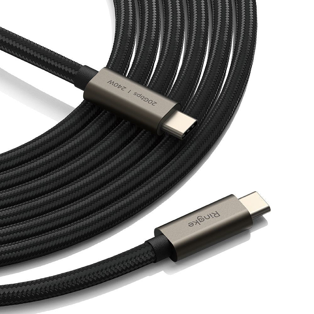 Datový a nabíjecí kabel USB-C - USB-C Ringke 2X2, 240W, 1m, černý